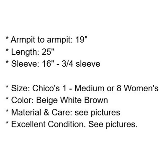 Chicos Travelers Jacket 1 Womens Medium 8 Animal Print Beige Brown Stretch Knit - Picture 4 of 15